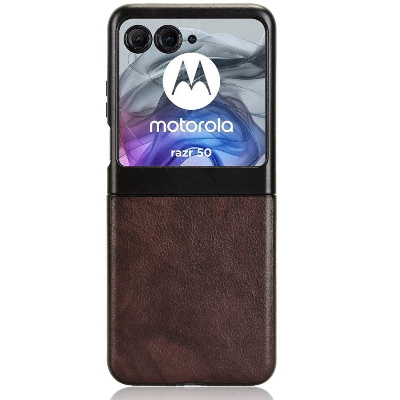 Kryt Motorola Razr 50 Kryt Na Mobil Kožený Efekt