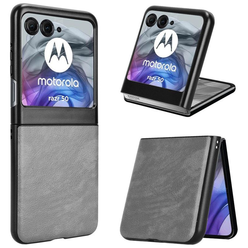 Kryt Motorola Razr 50 Kryt Na Mobil Kožený Efekt