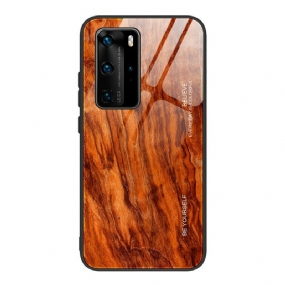 Kryt Huawei P40 Pro Drevené Dizajnové Tvrdené Sklo