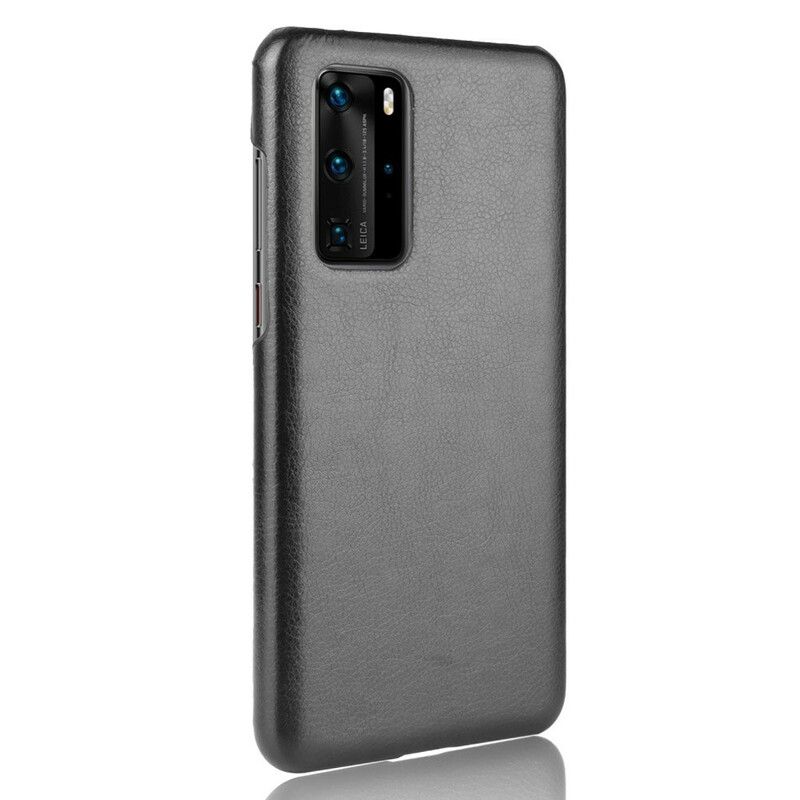 Kryt Huawei P40 Pro Litchi Performance Leather Effect