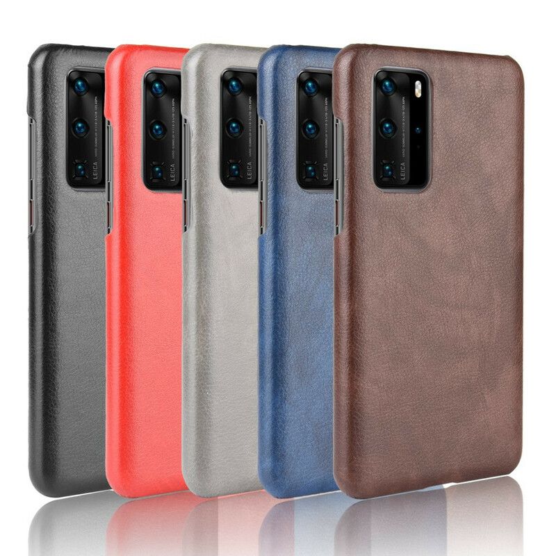 Kryt Huawei P40 Pro Litchi Performance Leather Effect