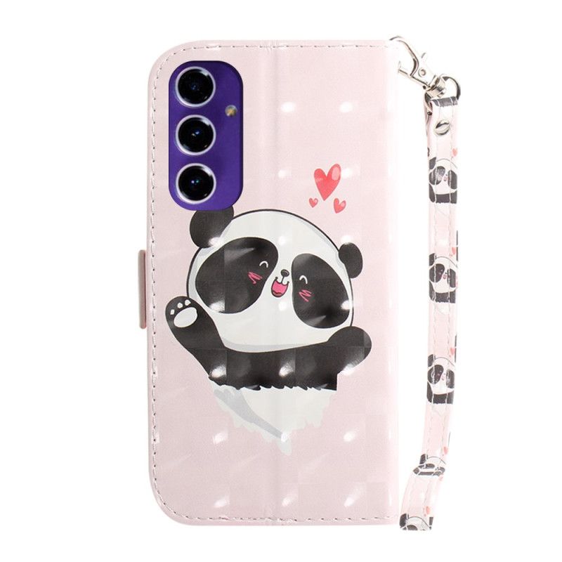 Kožené Puzdro Samsung Galaxy A16 5g Panda Love S Popruhom