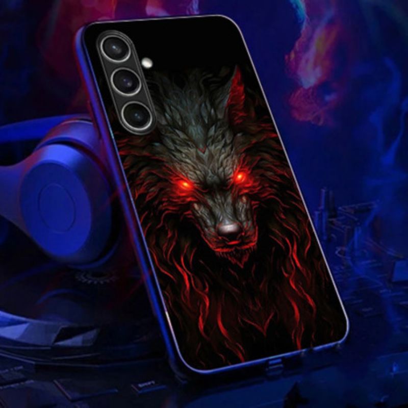 Kryt Na Samsung Galaxy A16 5g Zavolajte Flash Series Red-eyed Wolf