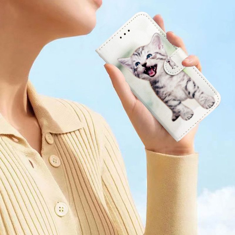 Flipové Puzdro Xiaomi Redmi A1 Mačiatko S Popruhom