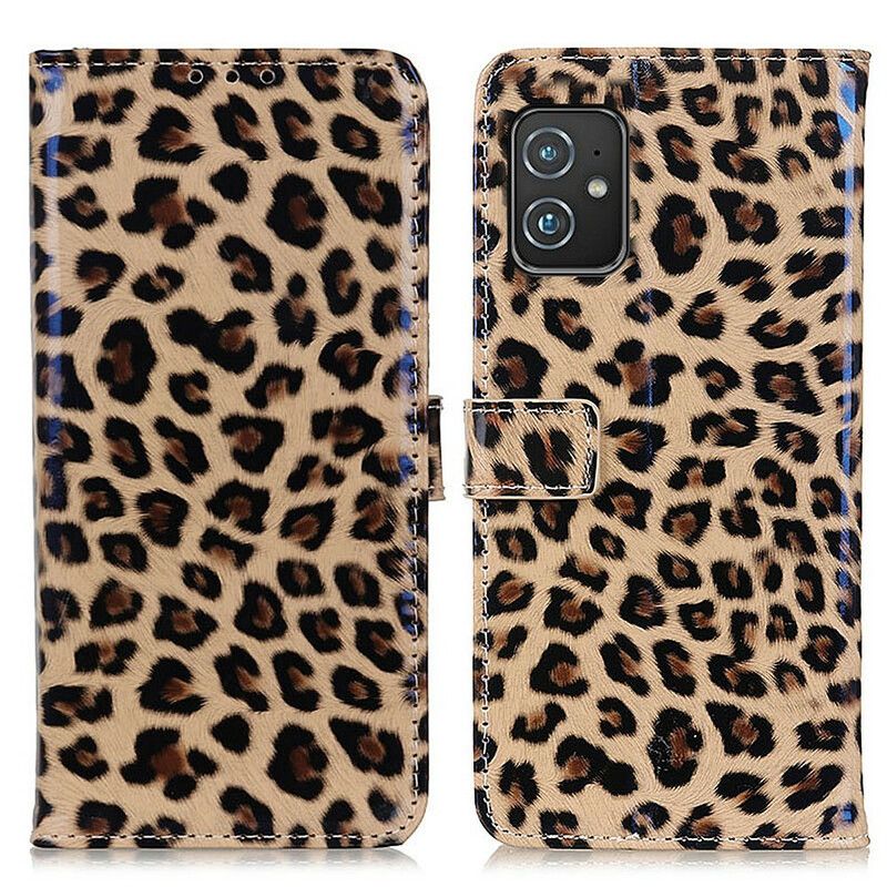 Kožené Puzdro Asus Zenfone 8 Obyčajný Leopard