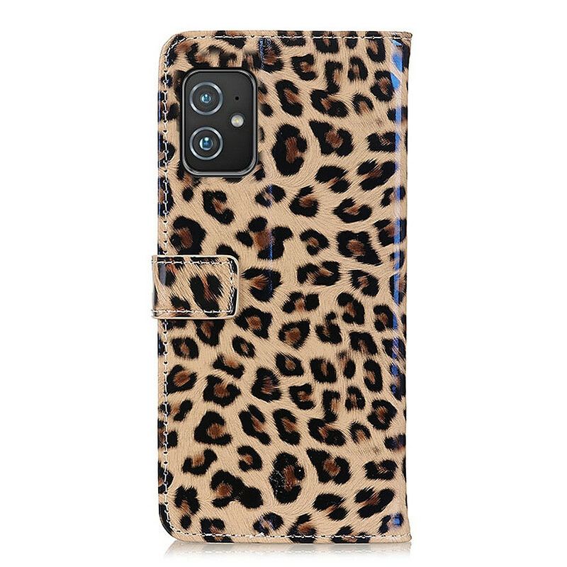 Kožené Puzdro Asus Zenfone 8 Obyčajný Leopard