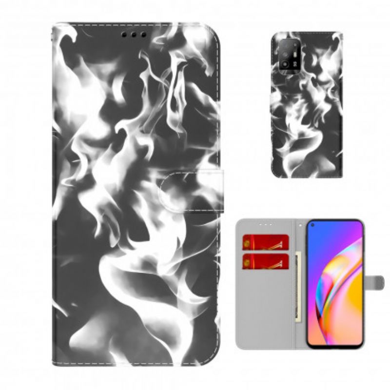 Kožené Puzdro Oppo A94 5G Abstraktný Vzor