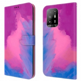 Kožené Puzdro Oppo A94 5G Akvarel