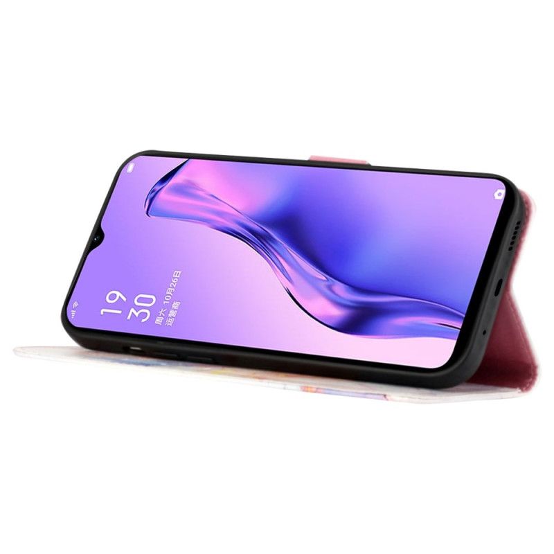 Kožené Puzdro Oppo A94 5G Mramor So Šnúrkou