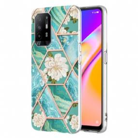 Kryt Oppo A94 5G Farebný Geometrický Mramor