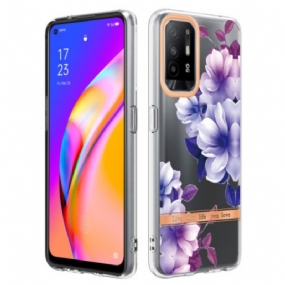 Kryt Oppo A94 5G Fialové Kvety