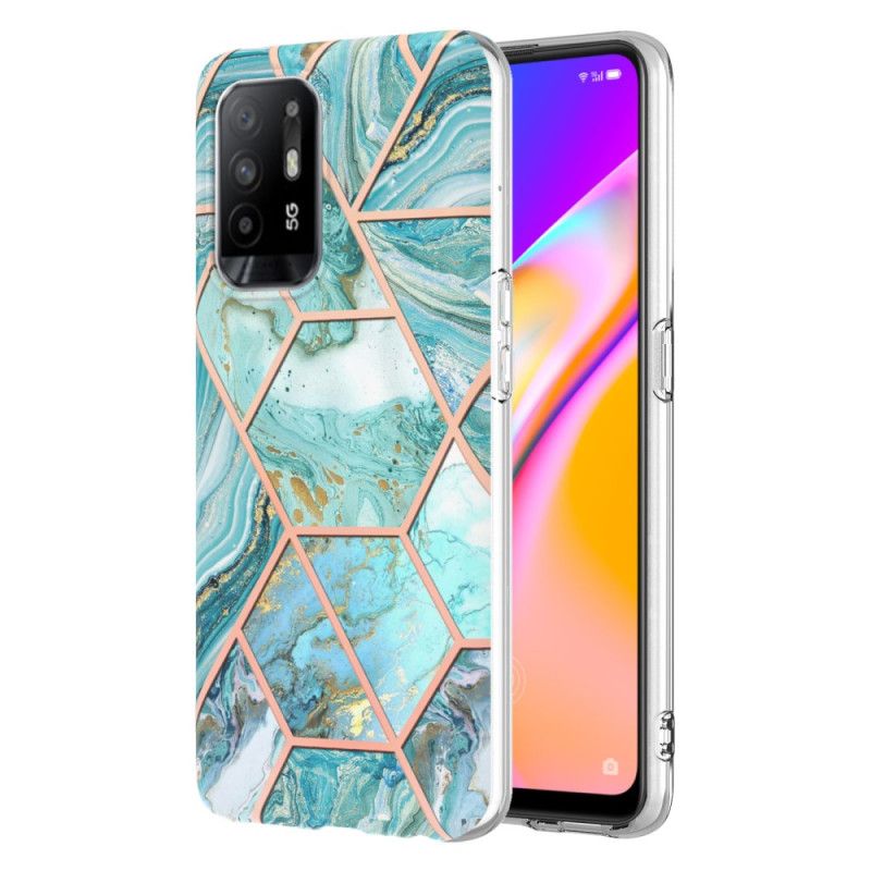 Kryt Oppo A94 5G Honosný Geometrický Mramor