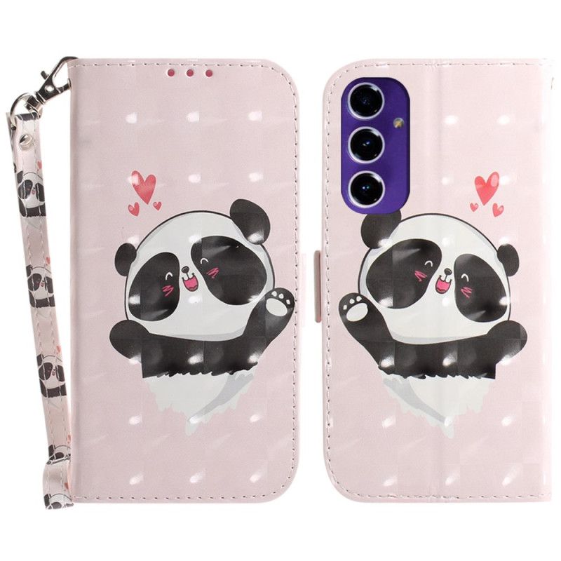 Puzdro Na Samsung Galaxy S24 Fe Panda Love S Popruhom