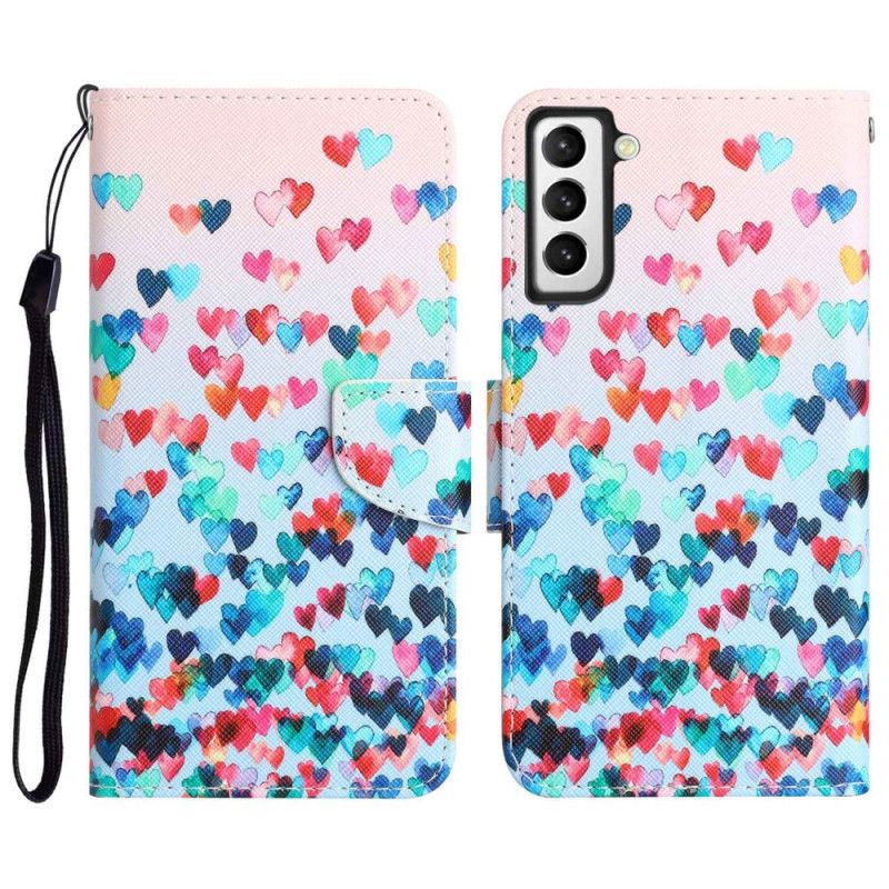 Kožené Puzdro Samsung Galaxy S23 Plus 5G Iba Strappy Hearts