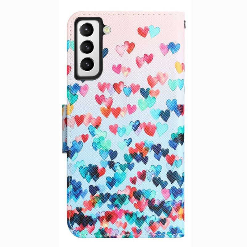 Kožené Puzdro Samsung Galaxy S23 Plus 5G Iba Strappy Hearts