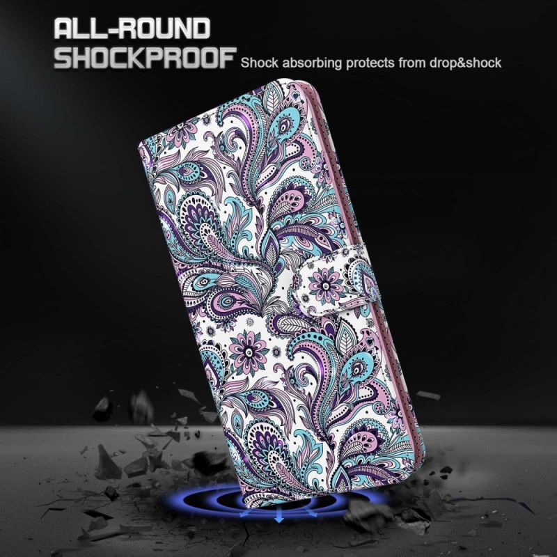 Kožené Puzdro Samsung Galaxy S23 Plus 5G Strappy Paisley Vzor