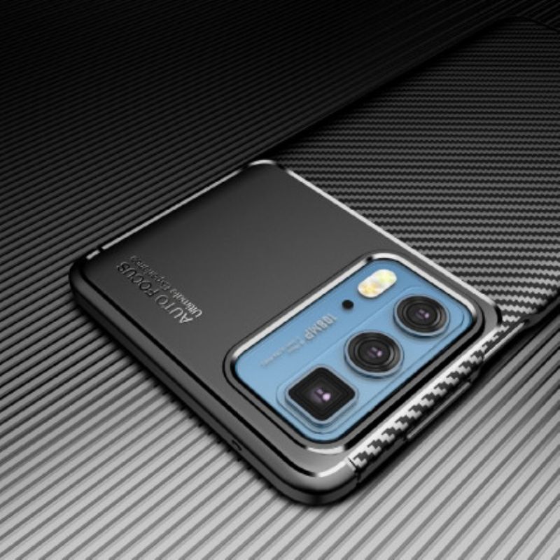 Kryt Motorola Edge 20 Pro Flexibilná Textúra Uhlíkových Vlákien