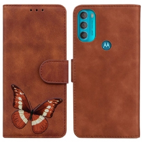 Kožené Puzdro Moto G71 5G Skin-touch Butterfly