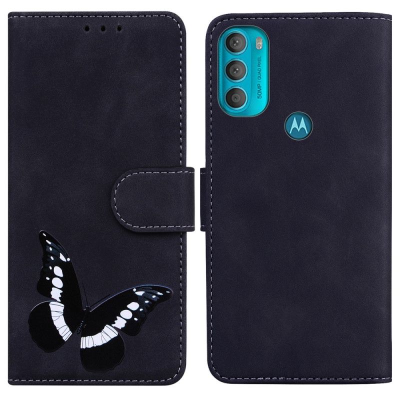 Kožené Puzdro Moto G71 5G Skin-touch Butterfly