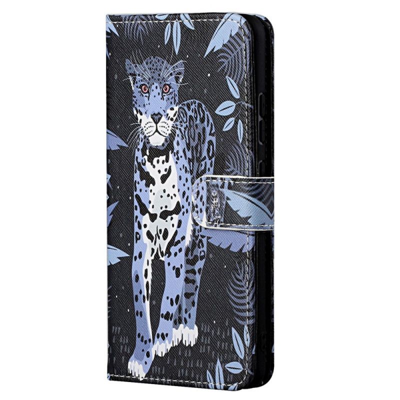 Peňaženkový Kryt Moto G71 5G Strappy Leopard