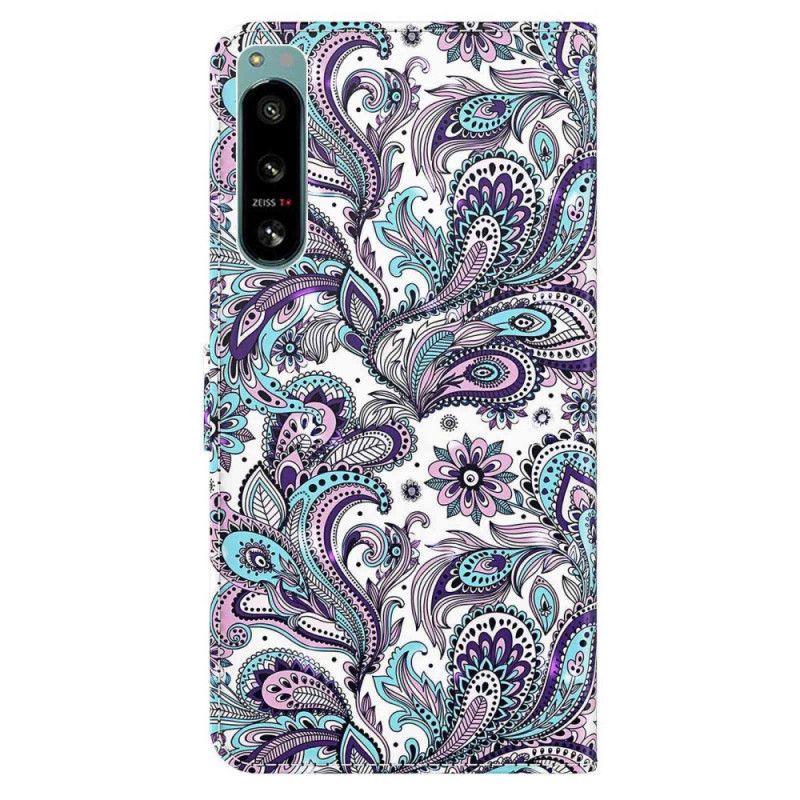 Flipové Puzdro Sony Xperia 5 IV Strappy Paisley Vzor