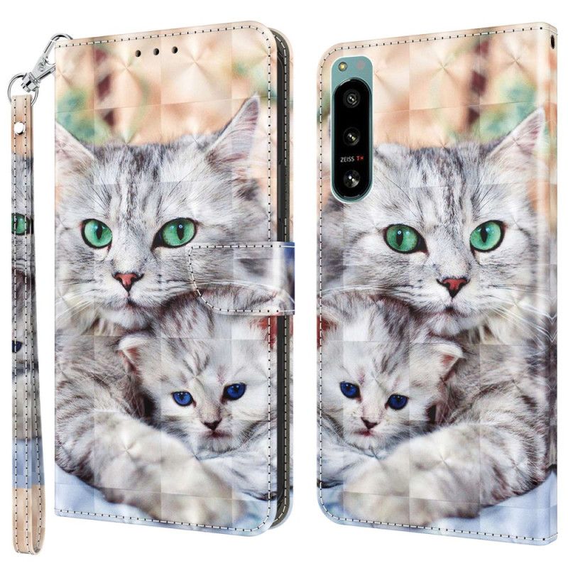 Flipové Puzdro Sony Xperia 5 IV Tangá Cats