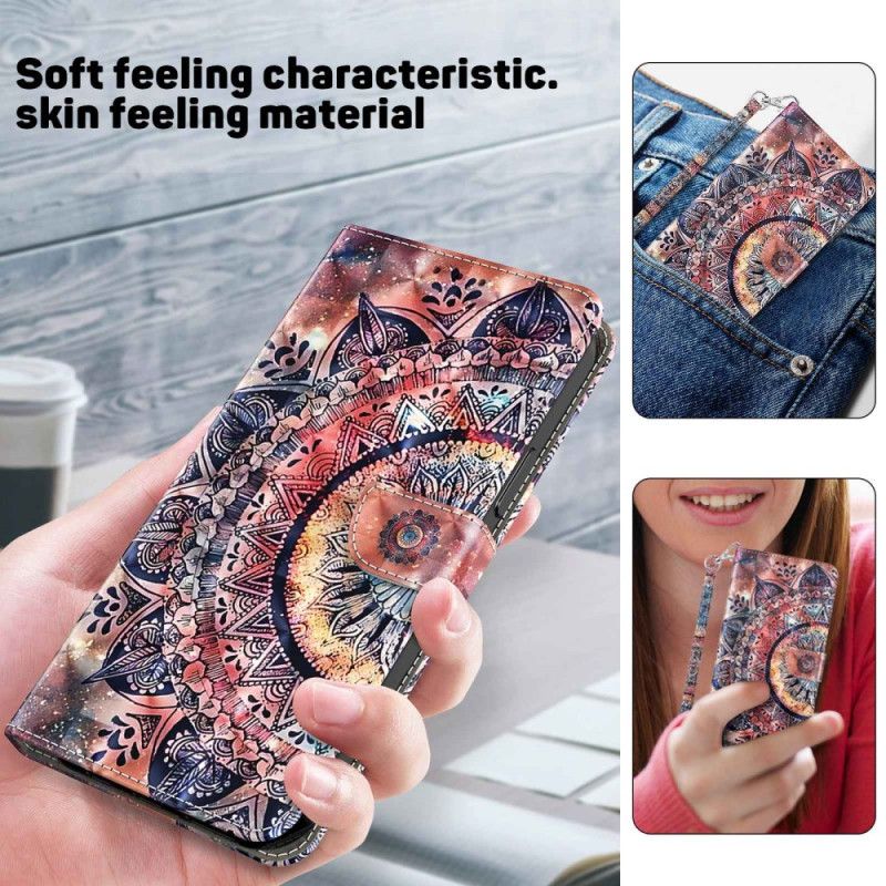 Kožené Puzdro Sony Xperia 5 IV Farebná Strappy Mandala