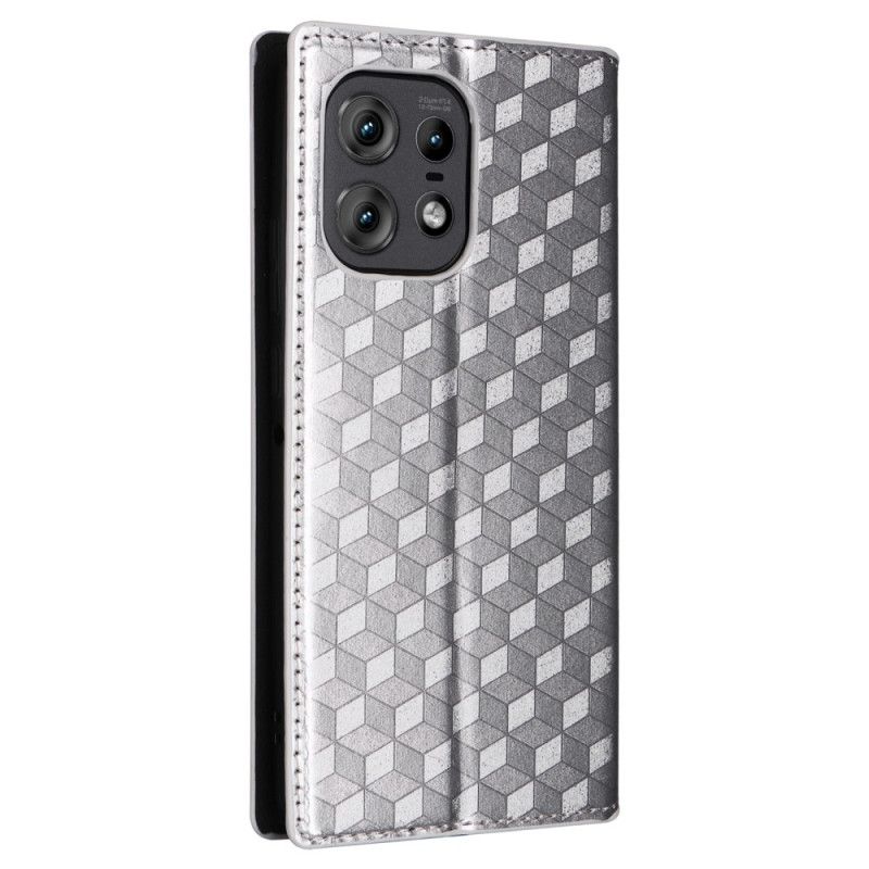 Kožené Puzdro Motorola Edge 50 Pro 3d Diamantový Vzor