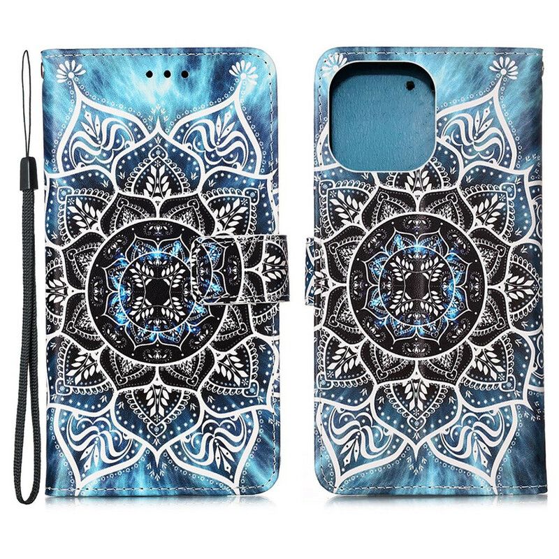 Kožené Puzdro iPhone 13 Mini Mandala Na Oblohe