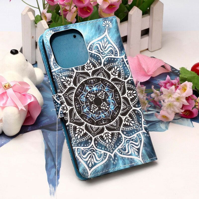 Kožené Puzdro iPhone 13 Mini Mandala Na Oblohe