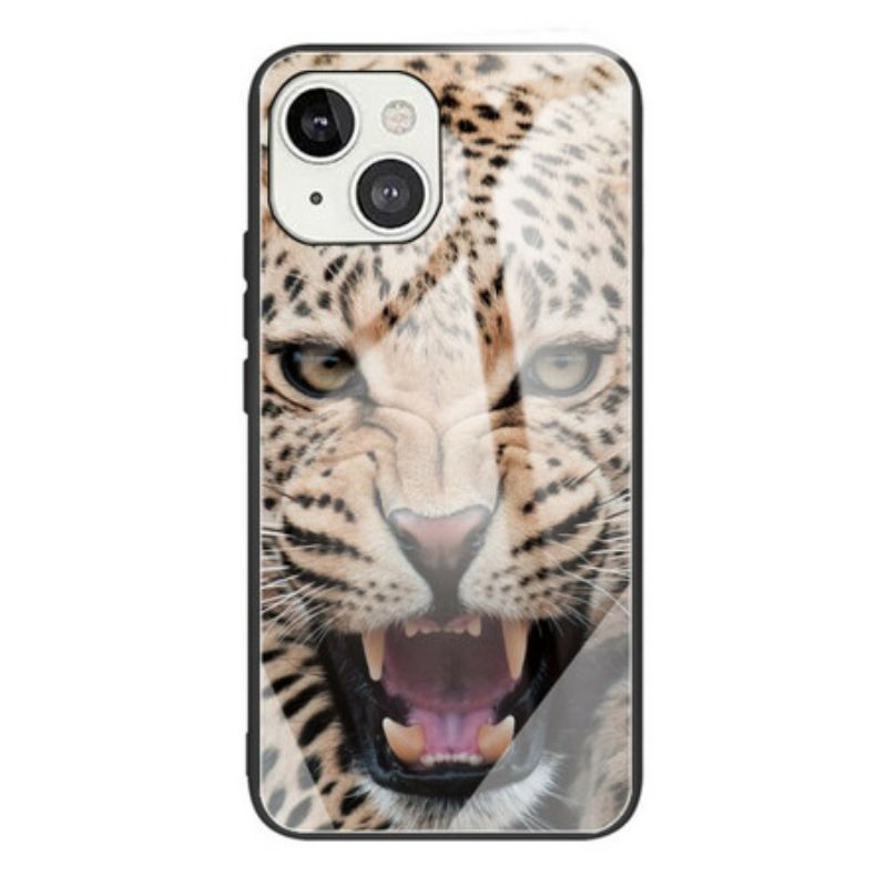 Kryt iPhone 13 Mini Leopardie Tvrdené Sklo