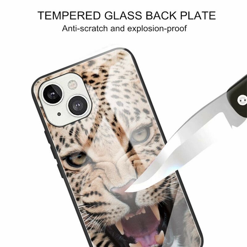 Kryt iPhone 13 Mini Leopardie Tvrdené Sklo