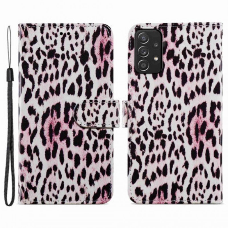 Kožené Puzdro Samsung Galaxy A33 5G Leopard Print