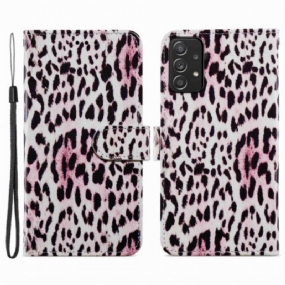 Kožené Puzdro Samsung Galaxy A33 5G Leopard Print