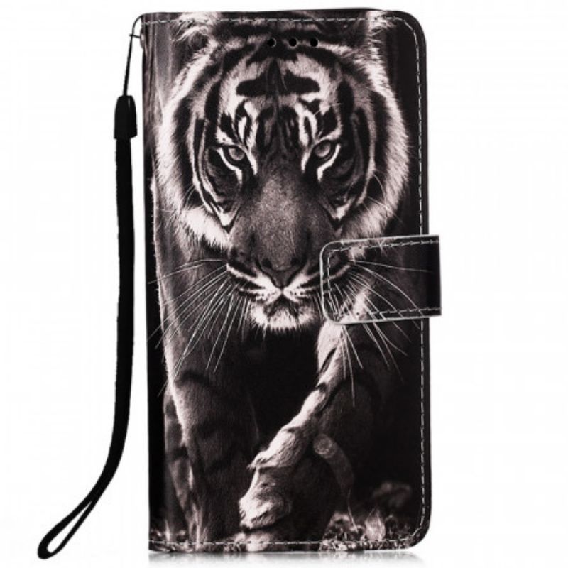 Kožené Puzdro Samsung Galaxy A33 5G Strappy Night Tiger