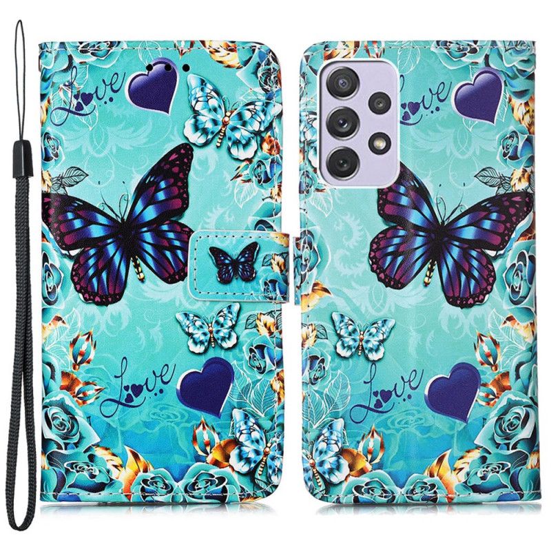 Kožené Puzdro Samsung Galaxy A33 5G Tangá Butterflies