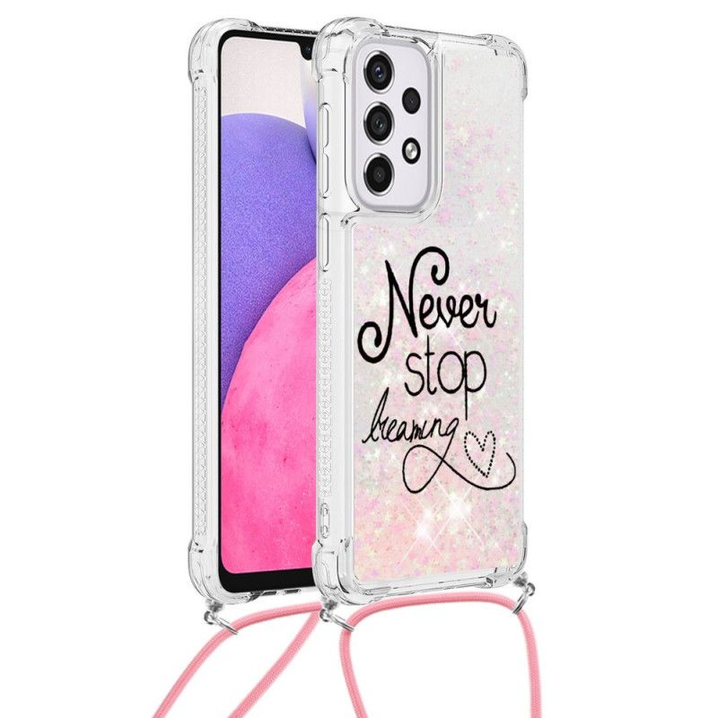 Kryt Samsung Galaxy A33 5G Never Stop Glitter Drawstring