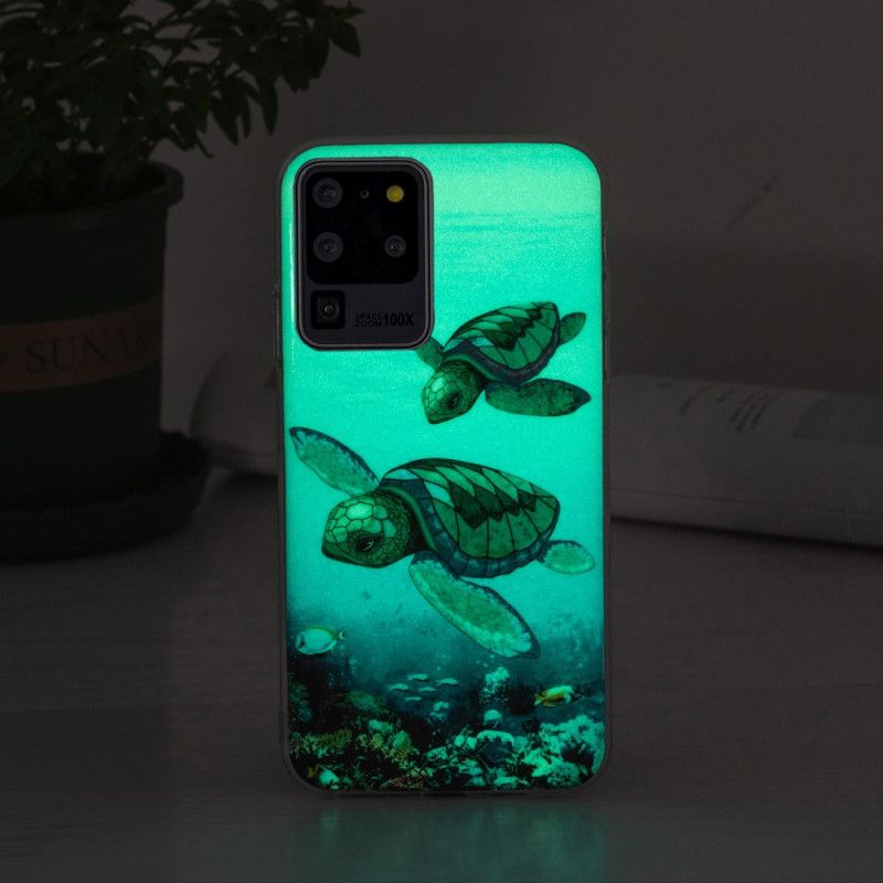 Kryt Samsung Galaxy S20 Ultra Fluorescenčné Korytnačky