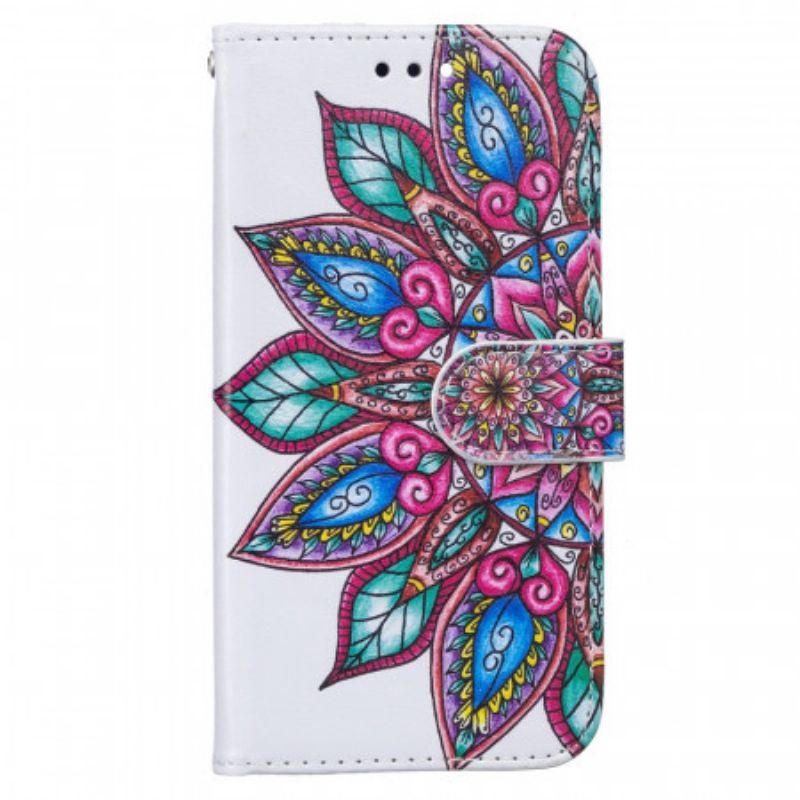 Kožené Puzdro Samsung Galaxy S22 5G Kreslená Mandala