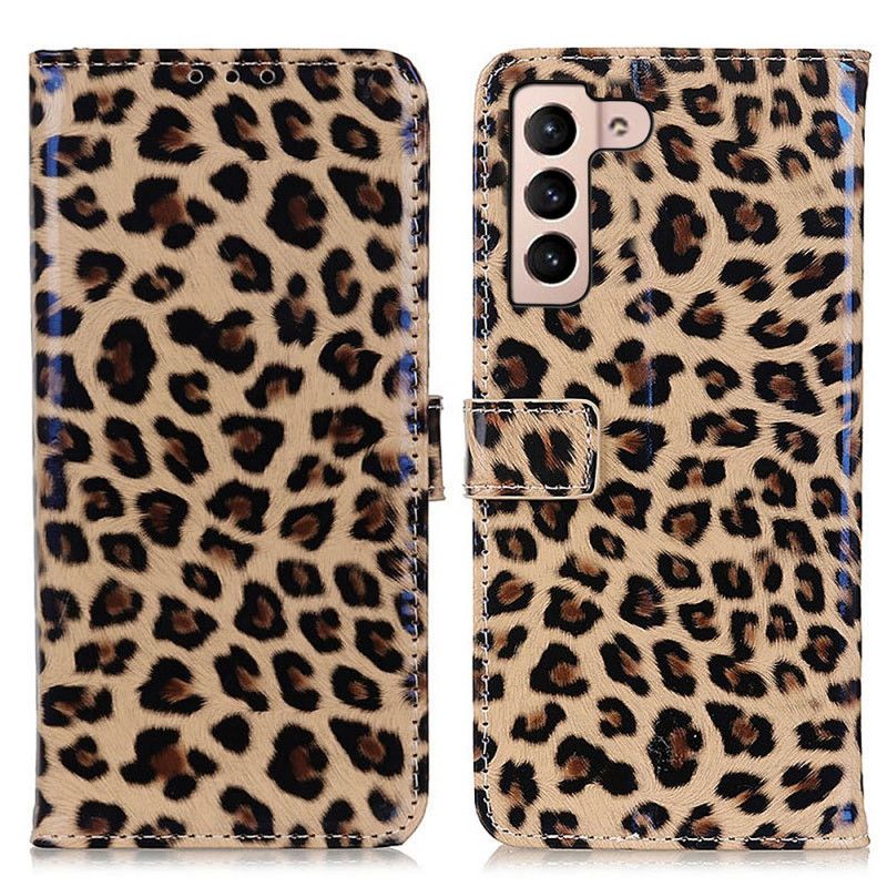 Kožené Puzdro Samsung Galaxy S22 5G Leopard