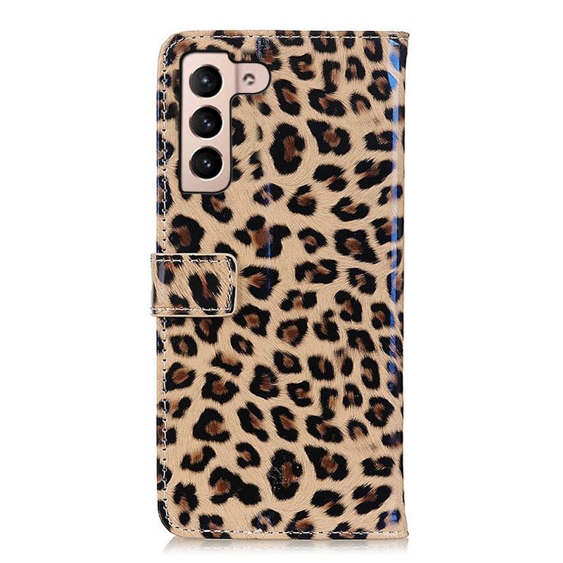 Kožené Puzdro Samsung Galaxy S22 5G Leopard