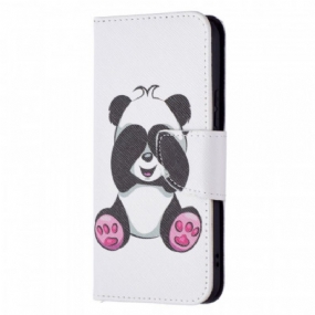 Kožené Puzdro Samsung Galaxy S22 5G Panda Zábava