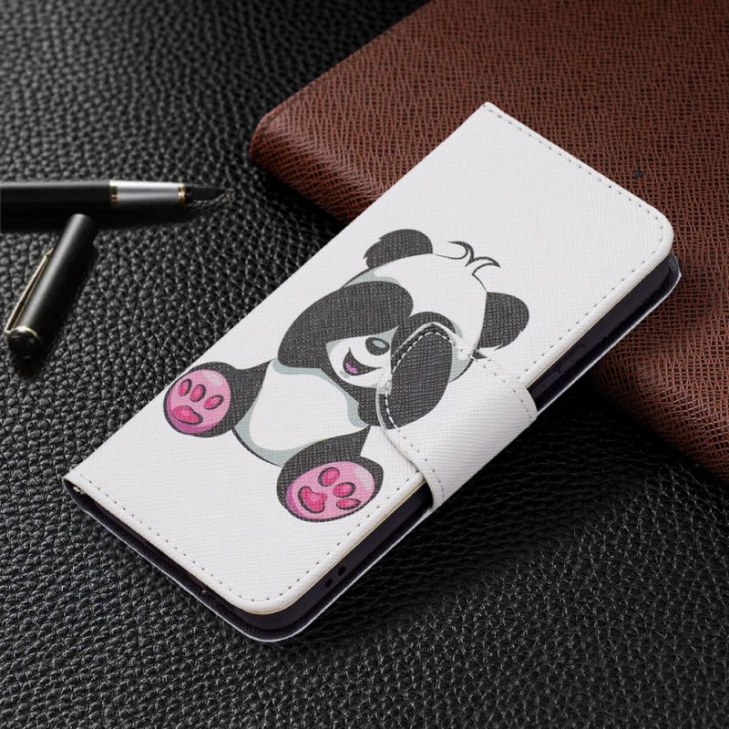 Kožené Puzdro Samsung Galaxy S22 5G Panda Zábava