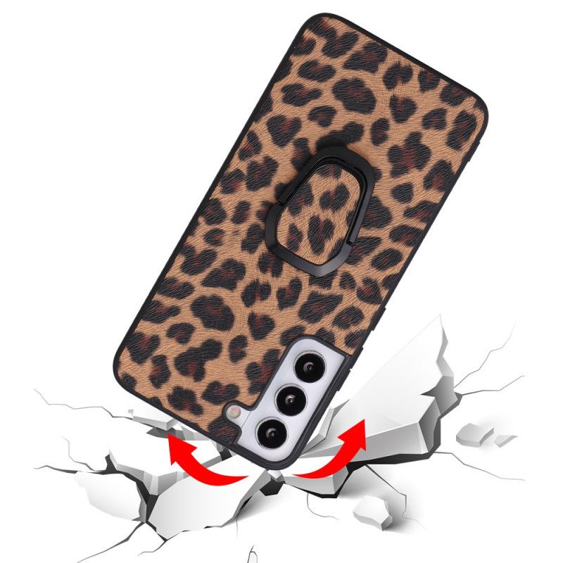 Kryt Samsung Galaxy S22 5G Podpora Prsteňa V Štýle Leoparda