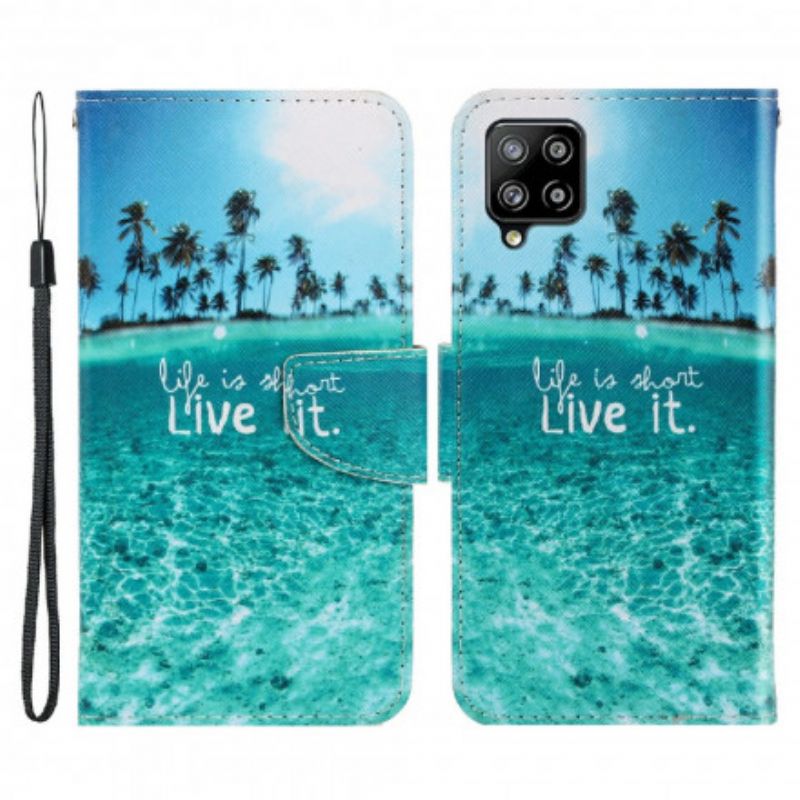 Flipové Puzdro Samsung Galaxy A22 Live It At Lanyard