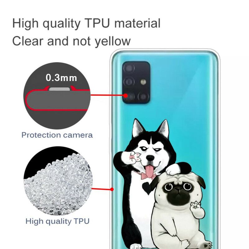 Kryt Samsung Galaxy A71 Funny Dogs