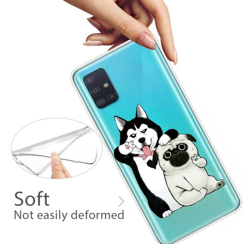 Kryt Samsung Galaxy A71 Funny Dogs