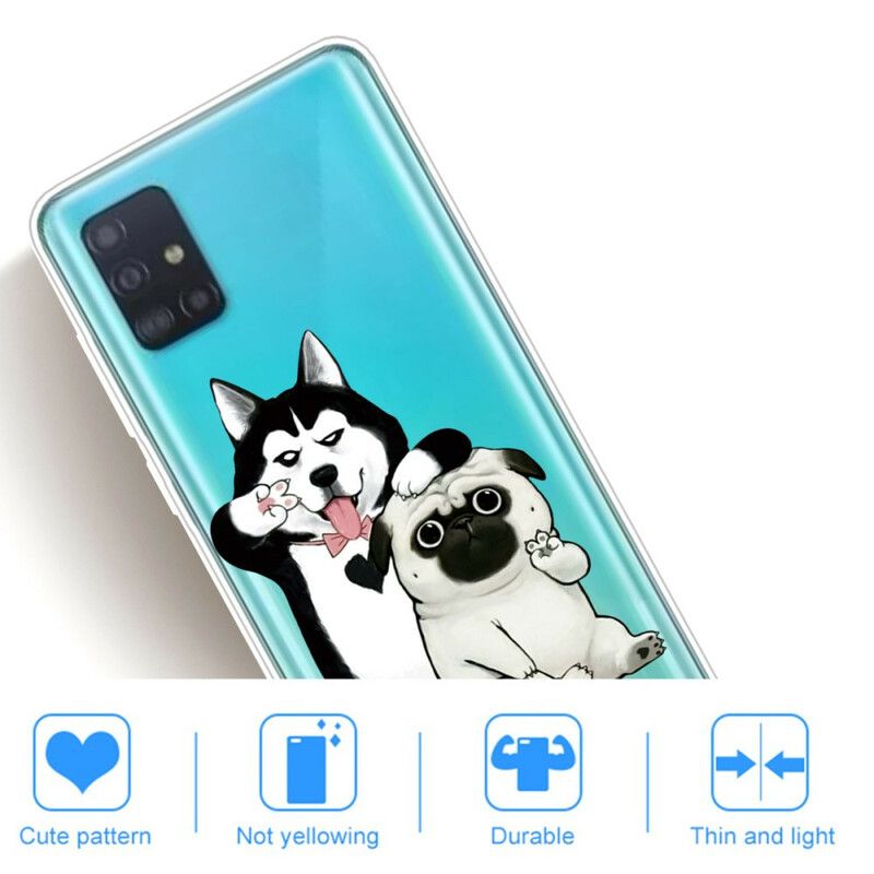 Kryt Samsung Galaxy A71 Funny Dogs