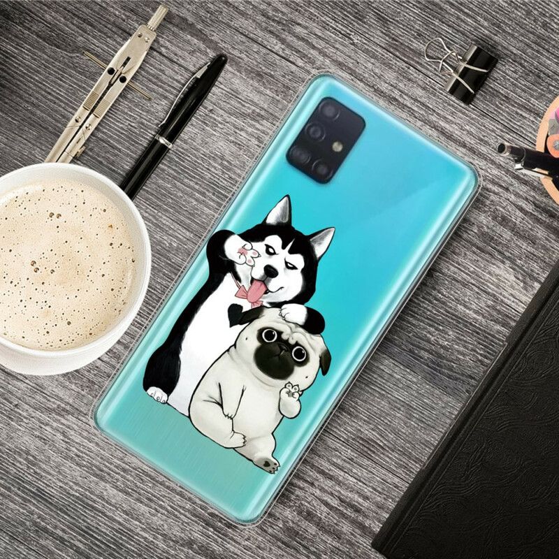 Kryt Samsung Galaxy A71 Funny Dogs