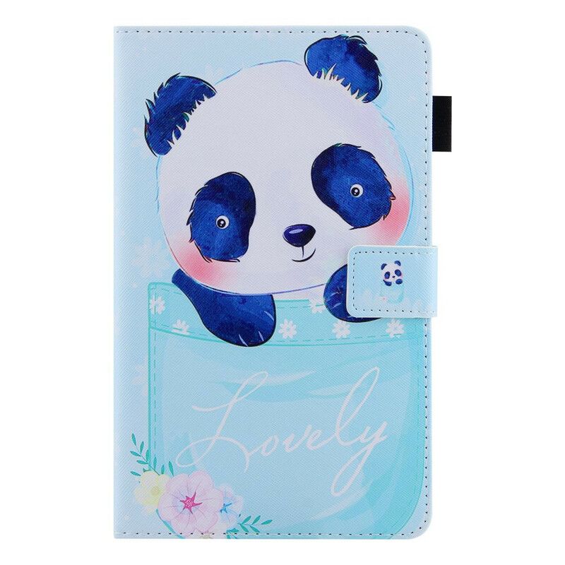 Kožené Puzdro Samsung Galaxy Tab A7 Lite Roztomilá Panda